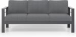 Solaste Outdoor Couch Aluminum Patio Furniture Sofa, 3-Seat All-Weather Metal Outdoor Patio Furniture with Cushions,Dark Grey - Image 7