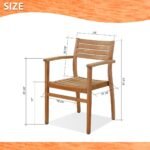 Amazonia Fairview 9 Piece Teak Double Extendable Oval Dining Set - Image 9