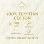 COTTON STICH Pinch Pleated King Size Pillow Shams with Hidden Zipper – Set of 2, 20x36 Inches – 600 Thread Count 100% Egyptian Cotton, Soft Luxury Hotel Style Decorative Pillow Covers – White - Image 7