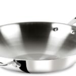 All-Clad D3 3-Ply Stainless Steel Wok 14-Inch, Induction Compatible, Oven Broiler Safe 600F, Stir-Fry Pan, Fast and Even Heat, Cookware, Frying Pan, Kitchen Essential, Pots and Pans, Silver