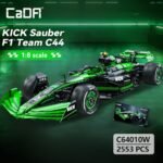 CaDA C64010W Kick Sauber F1 Team C44 Racing Building Set,MOC 1:8 F1 Building Block Car,Formula 1 Championship Super Car Model for Adults (2553pcs) - Image 2