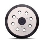 5 Inch 8 Hole Hook and Loop Metal Orbital Sander Pad Compatible with Makita BO5010 BO5030 BO5031 BO5041 XOB01Z Random Orbital Sander, 3 Screw Holes Sanders Replacement Pad Part for 743081-8 743051-7