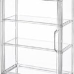 3 Tiers Clear Display Case for Figures, Acrylic Storage Organizers Box with Magnetic Door, Wall-Mounted Dustproof Showcase for Collectibles Action Figure
