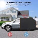 Customized breathable car cover Compatible with Mercedes Maybach S680,all-weather dust and sun protection car cover (black orange) - Image 3