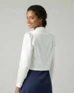 BOLEROSE Formal Long Sleeve Satin Bolero Shrug Occasion Jacket - Image 4