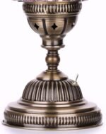 Turkish Moroccan Mosaic Battery-Operated Table Lamp – 12” H, 5” W, Portable Stained Glass Lantern for Indoor & Outdoor Use, Cordless Handmade Decorative Light for Bedroom, Patio & Camping, Green - Image 4