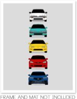 Custom Car Posters Handmade Poster compatible with Acura Integra Evolution Generations and Print of Acura Integra - Multi, 8x10 Satin Print (Unframed) - Image 2