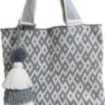 Handmade Wayuu Crochet Tote Bag, Woven Mochila, Colombian Tribal Bag, Beach Bag canvas tote bag for women