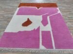 Moroccan Rug Vibrant Pink, White & Brown – Beni Ourain Wool Carpet – Custom Handwoven Area for Living Room Bedroom Hall Room Office Room 6x9 8x10 9x12 Ft (4x5 ft) - Image 4