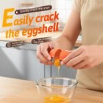 2026 New Egg Shell Opener, Stainless Steel Egg Cracker Tool, Multifunctional Eggs Separator for Raw and Hard Boiled Eggs Peeler Shell Remover, Kitchen Gadget (Orange 2pcs) - Image 4