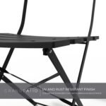 Grand patio 3-Piece Folding Bistro Set, 2 Chairs and 1 Table, Weather-Resistant Outdoor/Indoor Conversation Set for Patio, Yard, Garden-Black - Image 5