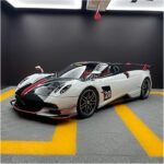 1 18 for Pagani Huayra BC Roadster BC Convertible Edition Simulation Alloy Full Open Car Model Ornament(White)