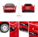RASTAR Remote Control Car - 1/24 Scale Ferrari 458 Italia Model Toy Car - Red - Image 6