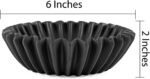 Small Ceramic Bowl Black Decorative Bowl, Modern Home Decor Centerpiece 6 Inches Key Jewelry Ruffle Fluted Scalloped Bowl - Image 2