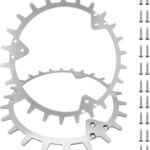 2Pcs Stainless Steel Robotic Lawnmower Spikes with 12pcs Screws for Husqvarna Automower 330/420/430X/435X/440/450X/435X AWD/550, Traction Improvement for Robot Lawnmower Wheel Size 252mm
