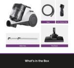 Eureka Bagless Canister Vacuum Cleaner, 1100W High Power Vacuum Cleaner for Carpets and Hard Floors HEPA Filter Extension Tube 2-in-1 Crevice Tool Floor Nozzle, NEN121WH - Image 8