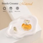 Ceramic Jewelry Tray Trinket Dish, Decorative Cloud Vanity Key Tray for Women, Ring Holder Dish, Cute Jewelry Plate Bowl Room Decor Aesthetic, White, Medium - Image 5