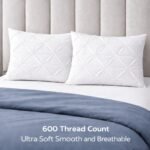 COTTON STICH Pinch Pleated King Size Pillow Shams with Hidden Zipper – Set of 2, 20x36 Inches – 600 Thread Count 100% Egyptian Cotton, Soft Luxury Hotel Style Decorative Pillow Covers – White - Image 3