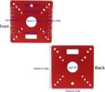 Aluminium Router Table Insert Plate,Mini Square Woodworking Benches Router Flip Plate,Multifunctional Trimming Engraving Table,055Red - Image 2