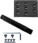 x xotic tech License Plate Mounting Relocator Front Bumper Tow Hook Bracket Compatible with Chevrolet Corvette Z06/Z51/ZR1 2015-2019, Black - Image 2