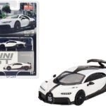 True Scale Miniatures Model Car Compatible with Bugatti Chiron Pur Sport White 1/64 Diecast Model Car MGT00569