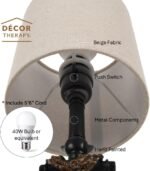 Decor Therapy Anchor Resin Accent Lamp, Easy on/Off Push-Through Light Switch, Coastal Style, Energy Efficient, 40W, Antique Navy - (8" D x 8" W x 16" H) - Image 8