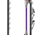 Vacuum Stand for Dyson V15 V10 V8 V7 V6, Stable Metal Vacuum Attachment Holder, Cordless Vacuum Cleaners Docking Station for Dyson, Brushed Black
