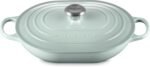 Le Creuset Enameled Cast Iron Signature Oval Casserole with Lid, 3.75 qt., Sea Salt