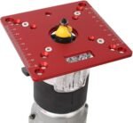 Aluminium Router Table Insert Plate,Mini Square Woodworking Benches Router Flip Plate,Multifunctional Trimming Engraving Table,055Red - Image 4