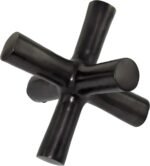 Deco 79 Aluminum Metal Abstract Decorative Sculpture Jack Home Decor Statue, Accent Figurine 10" x 11" x 9", Black