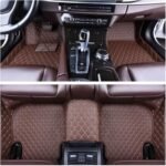 Custom Making Car Floor Mats Compatible with Genesis G70 G80 G90 GV60 GV70 GV80 etc Car Full Coverage Non-Slip Leather Floor Liners (3D Coffee)