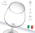 Bormioli Rocco 18oz Red Wine Glasses, Crystal Clear Star Glass, Laser Cut Rim For Wine Tasting, Elegant Party Drinking Glassware, Restaurant Quality (Set of 4) - Image 6