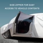 Waterproof Car Cover Compatible with Lexus LC500 LX470 LX570 LX600 LM300 LM350 LM500 Outdoor Plus Velvet Full Coverage Rain Sun Protection Protect Car Paint(Silver,LX 600 Ultra Luxury) - Image 3