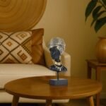 African Statue and Sculptures for Home Decorations, African Art Tribal Lady Figurines Head Statues, American Bust Statue, Home Decor Accent, Suitable for Living Room, Office, Desktop Decor - Image 6
