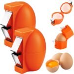 2026 New Egg Shell Opener, Stainless Steel Egg Cracker Tool, Multifunctional Eggs Separator for Raw and Hard Boiled Eggs Peeler Shell Remover, Kitchen Gadget (Orange 2pcs)