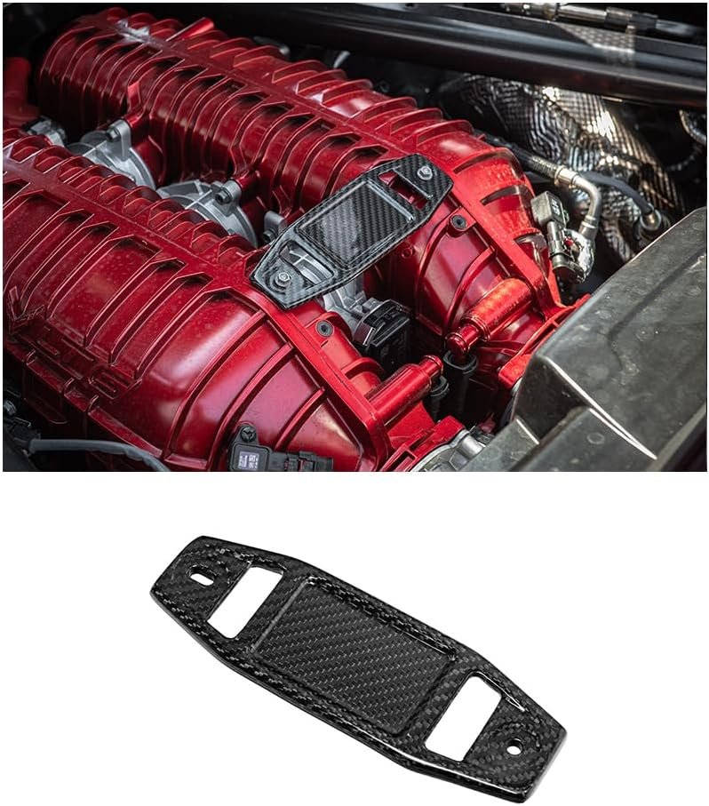 61f0LZqSrFL._AC_SL1000_.jpg Extreme Online Store Replacement for 2023-Present Chevrolet Corvette C8 Z06 Models | Factory Style Dry Carbon Fiber Engine Build Plaque - Image 1