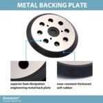 5 Inch 8 Hole Hook and Loop Metal Orbital Sander Pad Compatible with Makita BO5010 BO5030 BO5031 BO5041 XOB01Z Random Orbital Sander, 3 Screw Holes Sanders Replacement Pad Part for 743081-8 743051-7 - Image 5