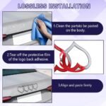 Love Heart Logo Rear Trunk Emblem, 3D Badge Decal Sticker, Car Replacement 3D Sticker, Universal Car Accessories Exterior Decoration Fit for Audi A3 A4 A5 A6 A8 TT R8 Q3 Q5 Q7 (Silver) - Image 6