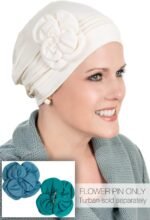 Cardani® Hand Made Flower Pin - Hat Accessory in Bamboo - Image 2