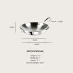 All-Clad D3 3-Ply Stainless Steel Wok 14-Inch, Induction Compatible, Oven Broiler Safe 600F, Stir-Fry Pan, Fast and Even Heat, Cookware, Frying Pan, Kitchen Essential, Pots and Pans, Silver - Image 2