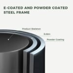 Grand patio 3-Piece Folding Bistro Set, 2 Chairs and 1 Table, Weather-Resistant Outdoor/Indoor Conversation Set for Patio, Yard, Garden-Black - Image 2