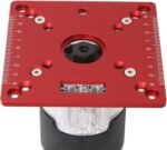 Aluminium Router Table Insert Plate,Mini Square Woodworking Benches Router Flip Plate,Multifunctional Trimming Engraving Table,055Red - Image 5