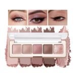 Neutral Eyeshadow Palette 5 Colors, Nude Brown Matte & Subtle Shimmer Shades, Highly Pigmented Blendable Long-Lasting Powder, Smooth No-Fallout Daily Eye Makeup Palette for Work and Natural Looks- C02 - Image 2