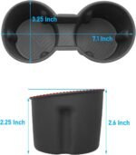Yumzeco Compatible with 2022 2023 2024 2025 2026 Tesla Model S/X Cup Holder Insert, Center Console Cup Holder Inserts for 2022-2026 Model S/X Plaid/Long Range Accessories - Image 9