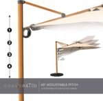 Grand patio 10FT Patio Umbrella, Aluminum Cantilever Umbrella with Round Canopy, Outdoor Offset Umbrella for Patio, Garden, Deck, Champagne - Image 6