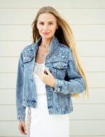 Custom Wedding Jackets for Bride, Customized Denim Bridal Jacket with Pearls Future Mrs, Personalized Jean Jacket for Women Trendy - Image 2