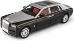 Display Cars 1/18 for Rolls Royce Phantom Alloy Luxy Car Model Diecast Vehicles Metal Car Model Collection Souvenirs Collection or Gift(Black with Silvery)