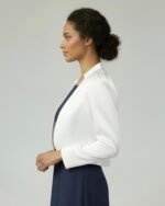 BOLEROSE Formal Long Sleeve Satin Bolero Shrug Occasion Jacket - Image 3