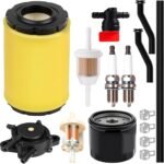 Z355E Z335E Air Filter Tune Up Kit Compatible with John Deere Mowers - Fits Z345R, Z345M, Z355R, Z225, E120, Z235, Z335, Z345, Z355, LT150 with 17.5hp-21hp Engines