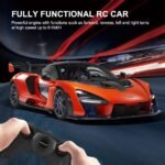 1:24 Scale Remote Control Car for McLaren Senna, 2.4GHz Model RC Cars, Electric Sport Racing Hobby Vehicle Gift for Adults, Kids, Boys, Girls - Orange - Image 3
